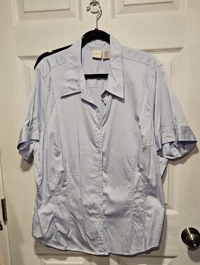 Merona Pale Blue Short-Sleeve Button Down Shirt